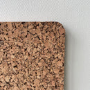 3 cm. tyk sandslebet kork opslagstavle - afrundet hjørner, 45x95 cm