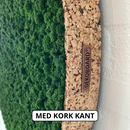 Mos cirkel med kork kant. Mosset er rammet ind med en flot kant i kork.