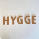 Hygge bogstaver - Selvklæbende kork