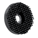 Rundt 3M Dual Lock 400 med tæt mønster af sammenlåste stængler og et hul i midten.