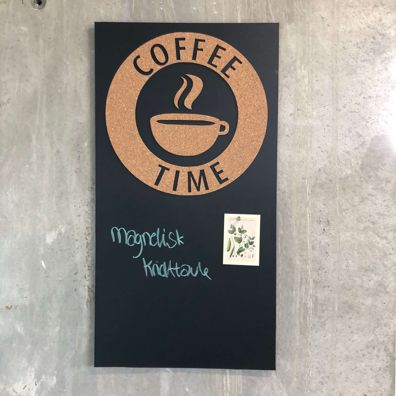 Opslagstavle med kork motiv - Coffee Time