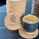 Kork coaster med tryk