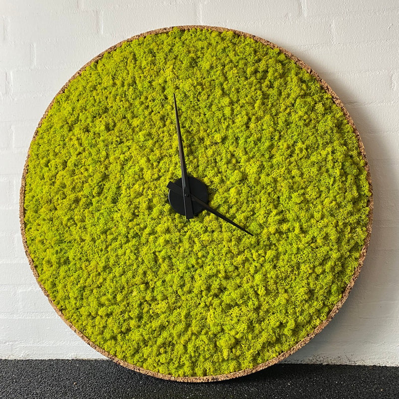 OEKOBOARD Premium - Lime mos cirkel med kork kant + ur