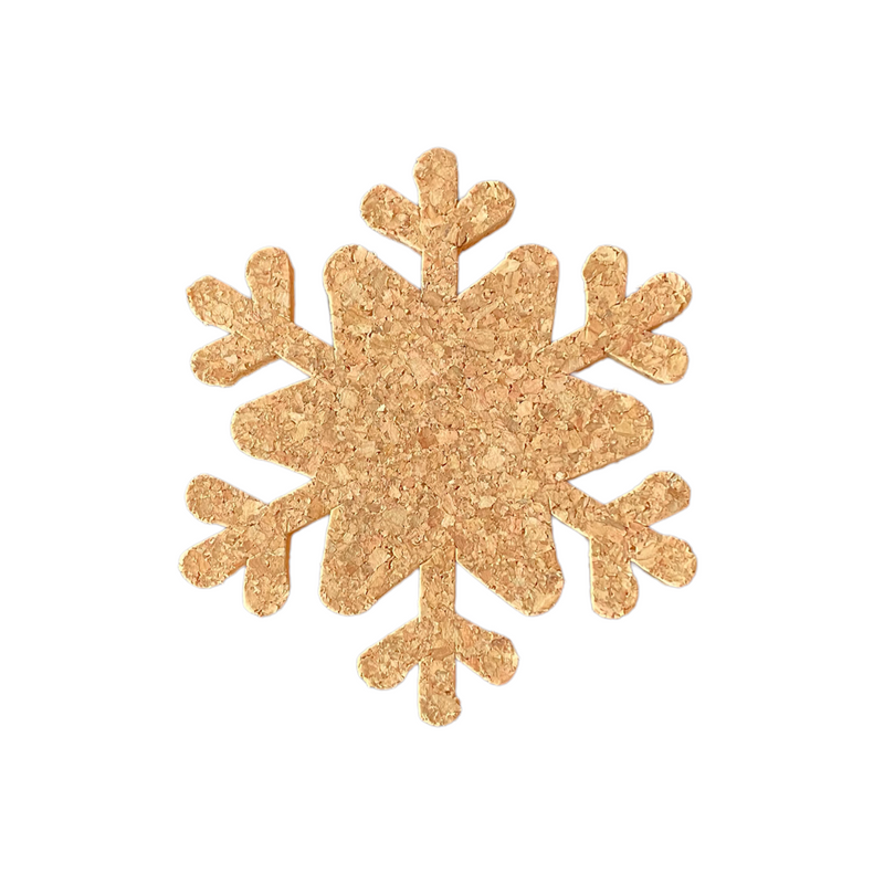 Snefnug i udskåret kork - flot og naturlig julepynt.