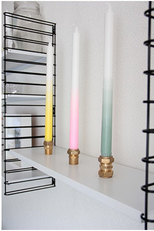 DIY Fredag: Rå lysestager af messing fittings