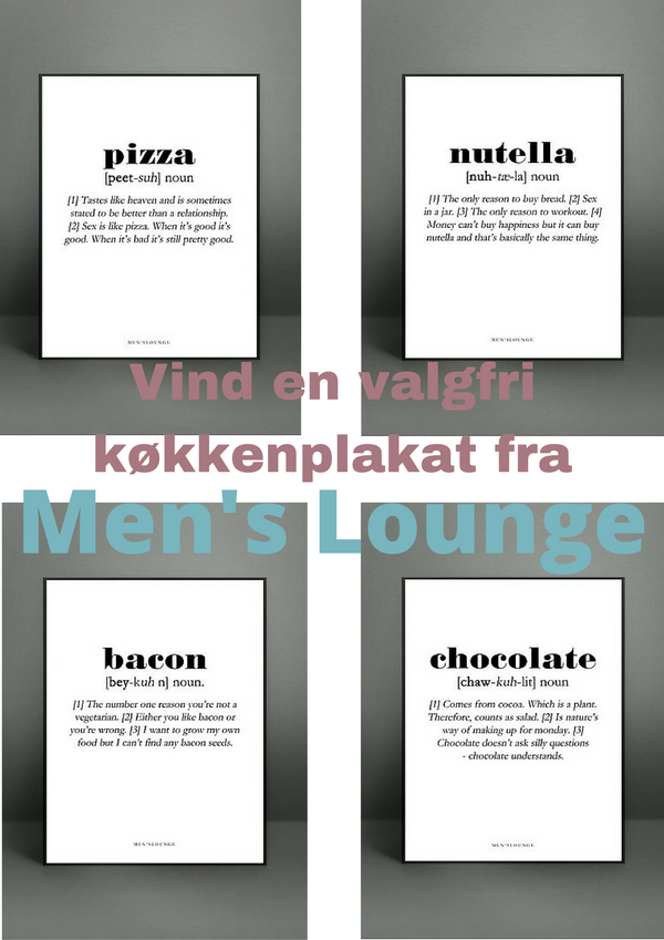 Vind en køkkenplakat fra Men's Lounge