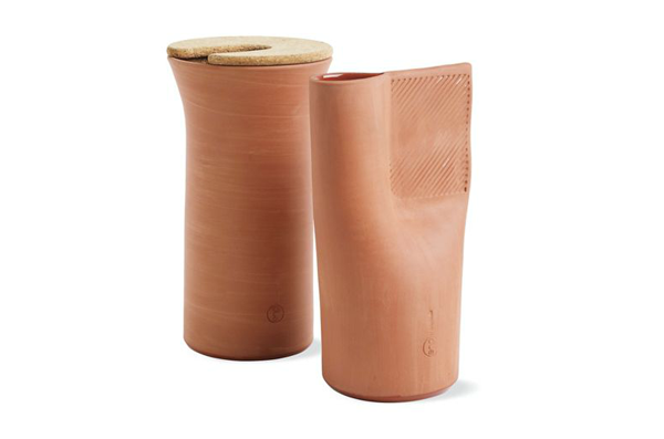 Terracotta vinkøler og kraffel