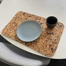 Kork dækkeserviet med runde hjørner, 29x45 cm.