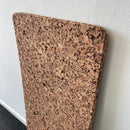 3 cm. tyk sandslebet kork opslagstavle - afrundet hjørner, 45x95 cm