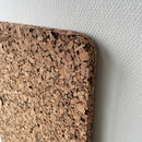 3 cm. tyk sandslebet kork opslagstavle - afrundet hjørner, 45x95 cm