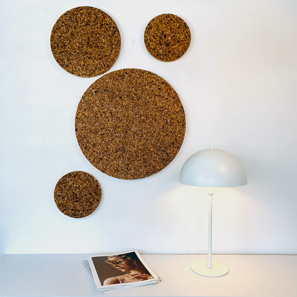 4 korkcirkler i 2 cm. tyk rustik kork