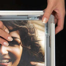 Klikramme med 32mm aluminium fladprofil, sølv