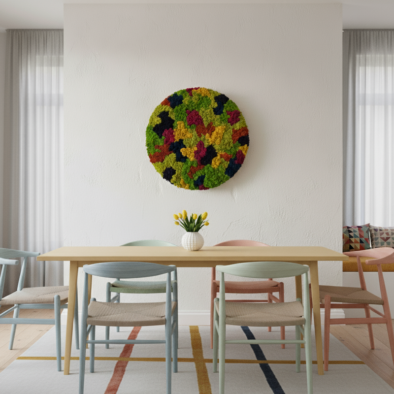 OEKOBOARD Basic - Mos cirkel - Multicolor