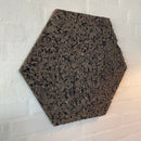 Sekskant i brændt kork, 50 cm.