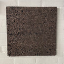 Brændt korkplade, 50x50x2,5 cm.