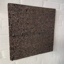 Brændt korkplade, 50x50x2,5 cm.