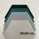 Filt Akustik hexagon 30x26cm - 3 stk
