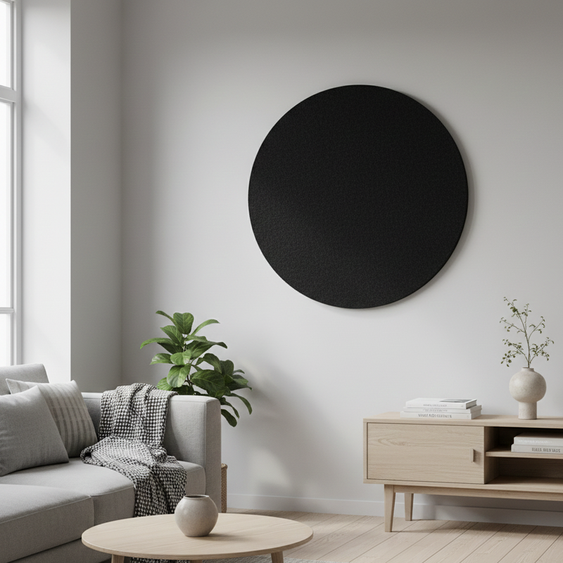 Filt Akustikpanel cirkel 9mm, Ø80 cm.