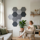 Filt Akustik hexagon 30x26cm - 3 stk