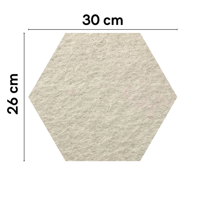 Filt akustik hexagon, 30x26 cm.