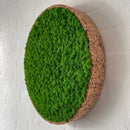 Ægte lys mos cirkel med kork kant.