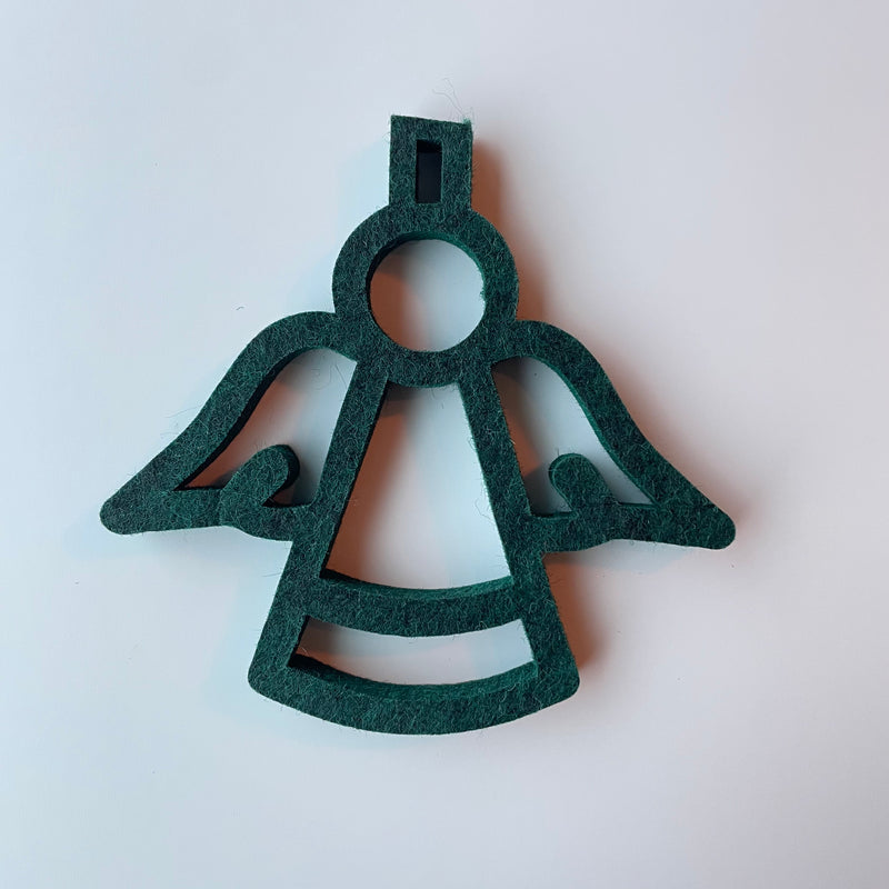 Juleengel udskåret i 9 mm filt akustik