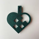 Julehjerte udskåret i 9 mm filt akustik