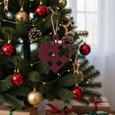 Julehjerte udskåret i 9 mm filt akustik