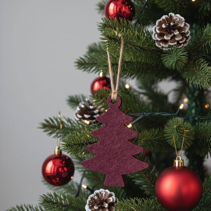 Juletræ udskåret i 9 mm filt akustik