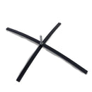 Sort krydsfod med flade stænger og metalstang i midten, vejer 1,5 kg, til beachflag.