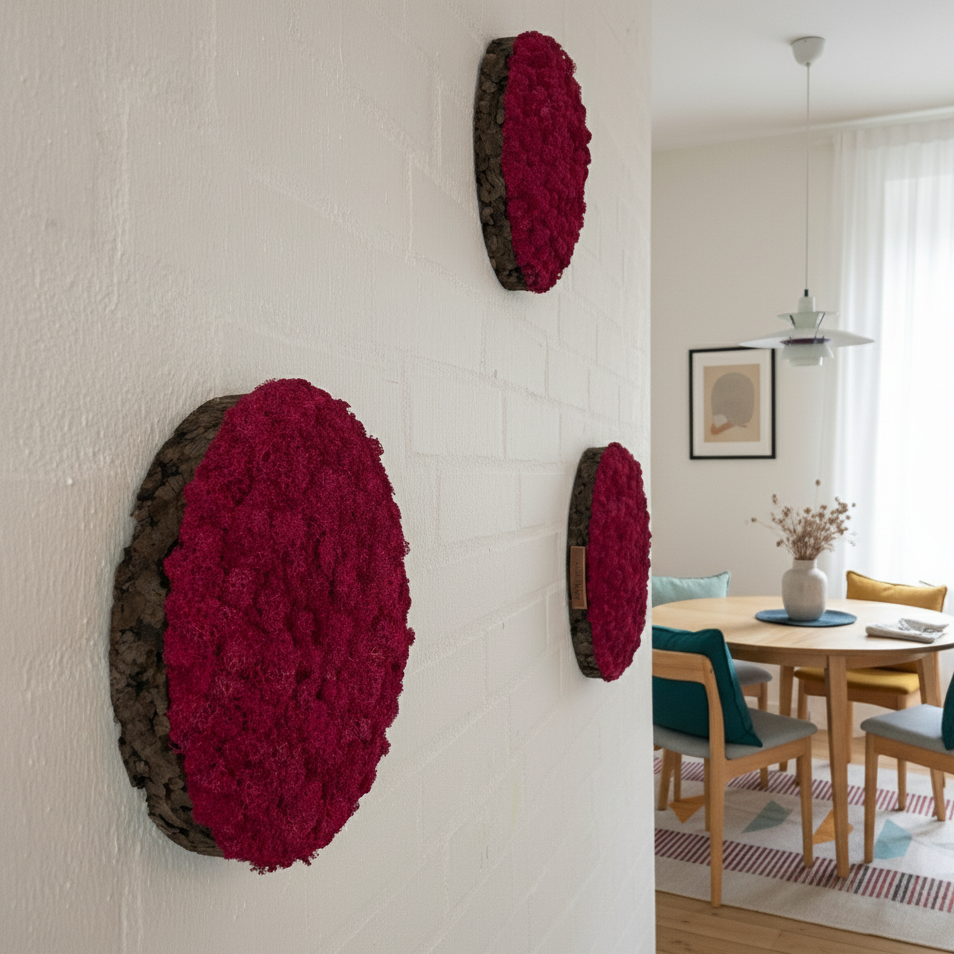 OEKOBOARD Premium - Cirkelmix fuchsia med brændt kork