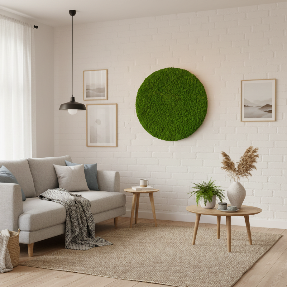 OEKOBOARD Premium - Lys grøn mos cirkel