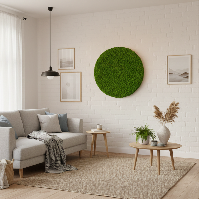 OEKOBOARD Premium - Lys grøn mos cirkel