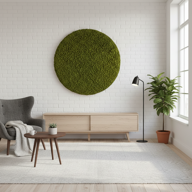 OEKOBOARD Premium - Medium grøn mos cirkel