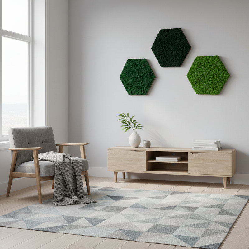 OEKOBOARD Premium - Sekskant med mos, valgfri farve