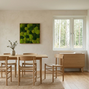 Pudemos firkant i et mix af to grønne farver med kork kant.