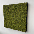 Mediumgrøn mos firkant 50x50 cm. med filt kant - Restsalg
