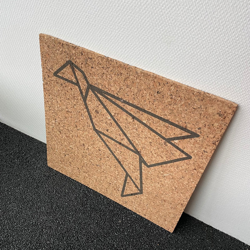 Opslagtavle - Bird stroke - 50x50 cm. - Restsalg