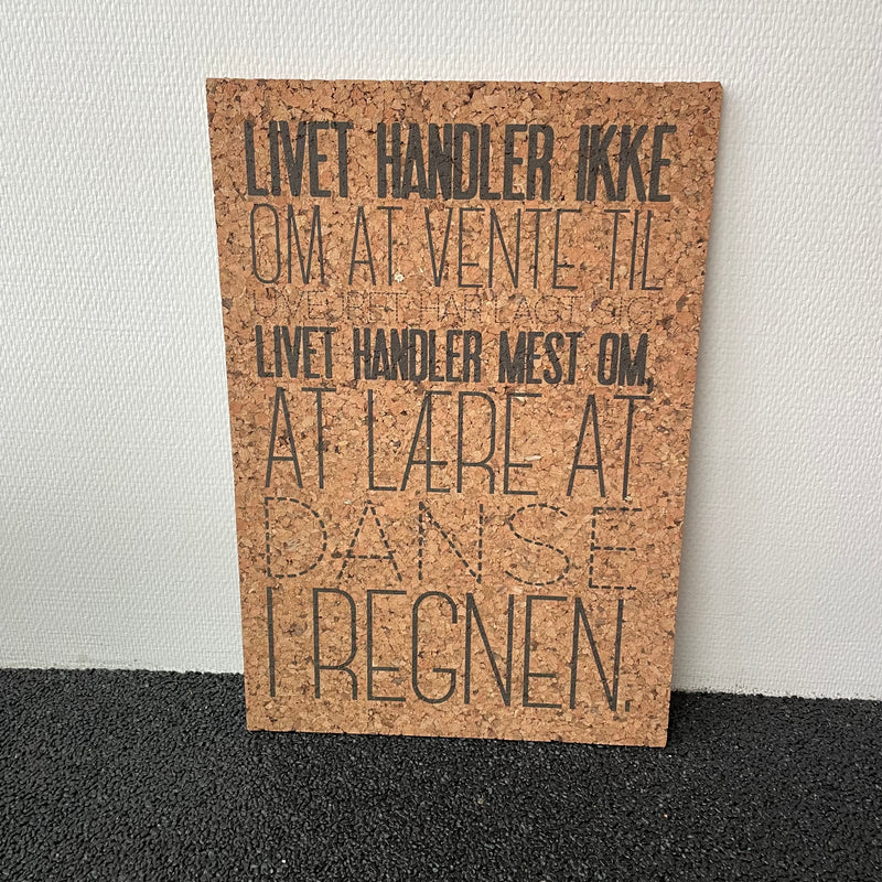 Korkprint - Danse i regnen, 33x50 cm. - Restsalg