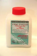 Hvid flaske med rød låg, etiket til polering af solfilm, forbedrer overfladens glans.