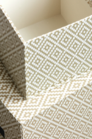 Opbevaring m. låg, Rhomb, Beige