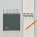 Notesblok, Mørkegrøn - smal