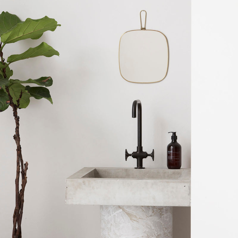 Meraki Spejl m. ramme, Antik messing