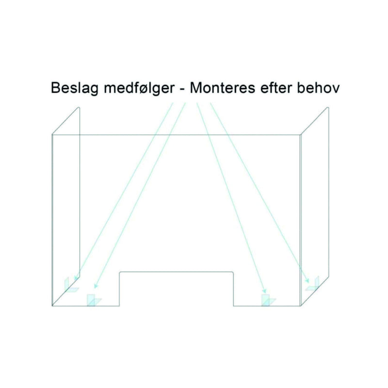 Akryl- / Plexiglas-afskærmning - bordmodel - Akryl- / Plexiglas-afskærmning - bordmodel - Liseborg.dk