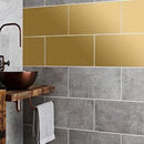 badeværelsesfliser - guld metallic 091- signcom