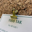 Tegnestift med klips, guld