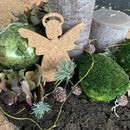 Juleengel i kork til dekoration og pynt.