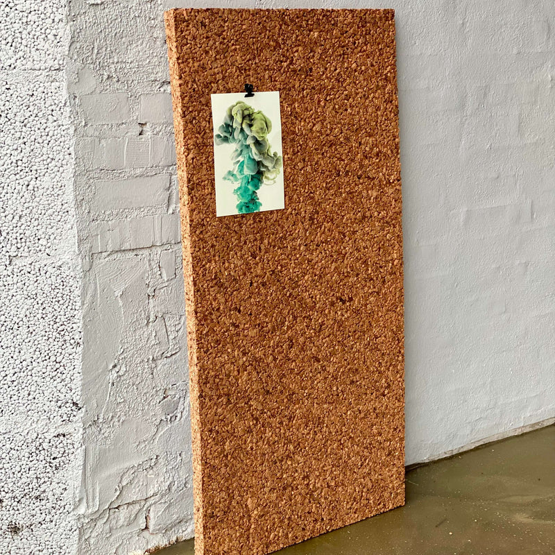 3 cm. tyk sandslebet + rustik korkplade - Kork opslagstavle 50×100 cm.