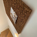 3 cm. tyk sandslebet + rustik korkplade - Kork opslagstavle 50×50 cm.