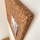 3 cm. tyk sandslebet + rustik korkplade - Kork opslagstavle 50×50 cm.